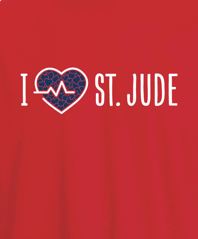 I Love St. Jude Heartbeat Long Sleeve T-Shirt